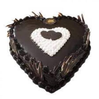 Chocolate Truffle Heart Cake 